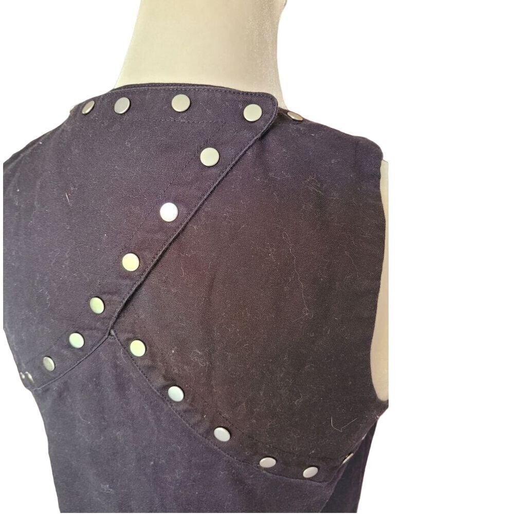 Kate Spade Saturday Black Studded Sleeveless Sheath Dress 2 Party Silver Luxury - Picture 5 of 9